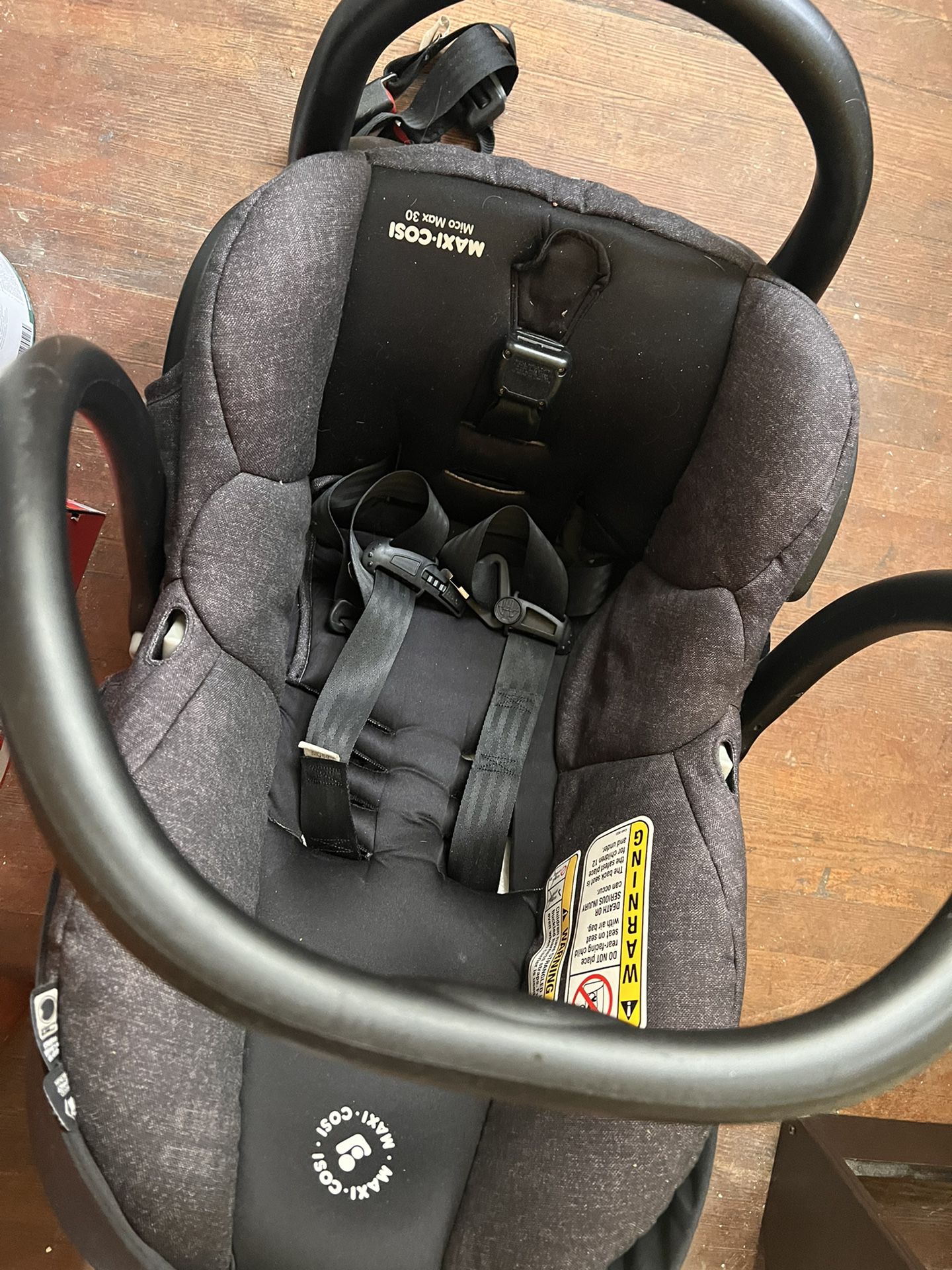 Maxi Cosi Car Seat, Base, And Travel Stroller