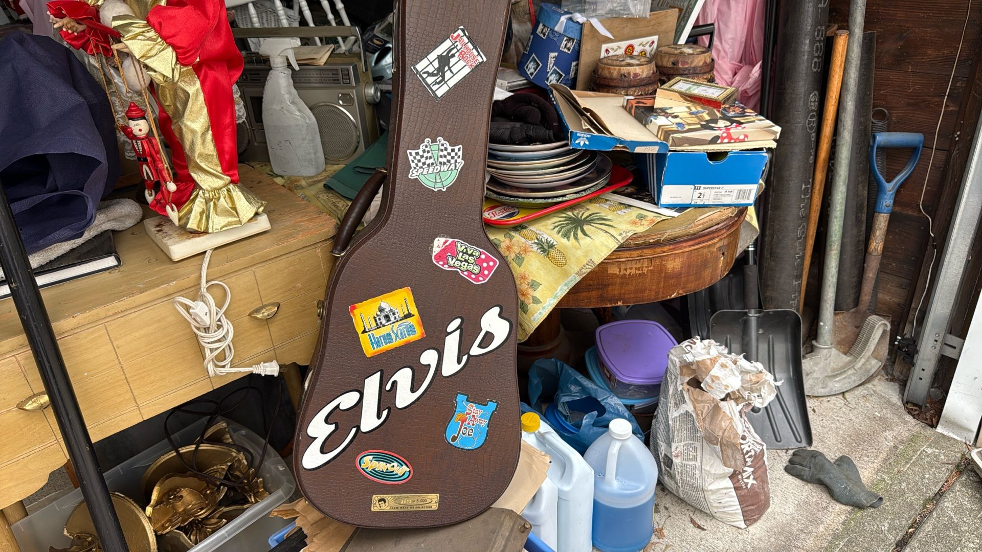 Elvis VHS Collection In A Real Guitar Case Vintage