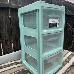 Mainstays Medium 3-Drawer Mint Plastic Storage 