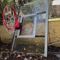Basketball hoop and backboard