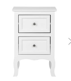 VINGLI Wooden 2-Drawers Nightstand