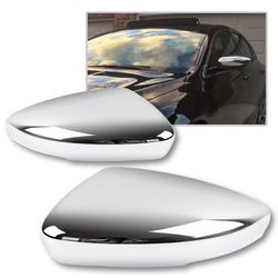 For 2015-2017 Chrysler 200 Chrome ABS Plastic Side Mirror Covers LH+RH 2-Pcs -(2-MC-1410