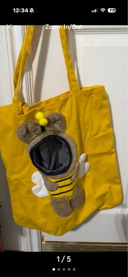 Cute Bee Pet Carrier Tote Bag – Head-Out Cat / Small Dog Travel Bag, Like New