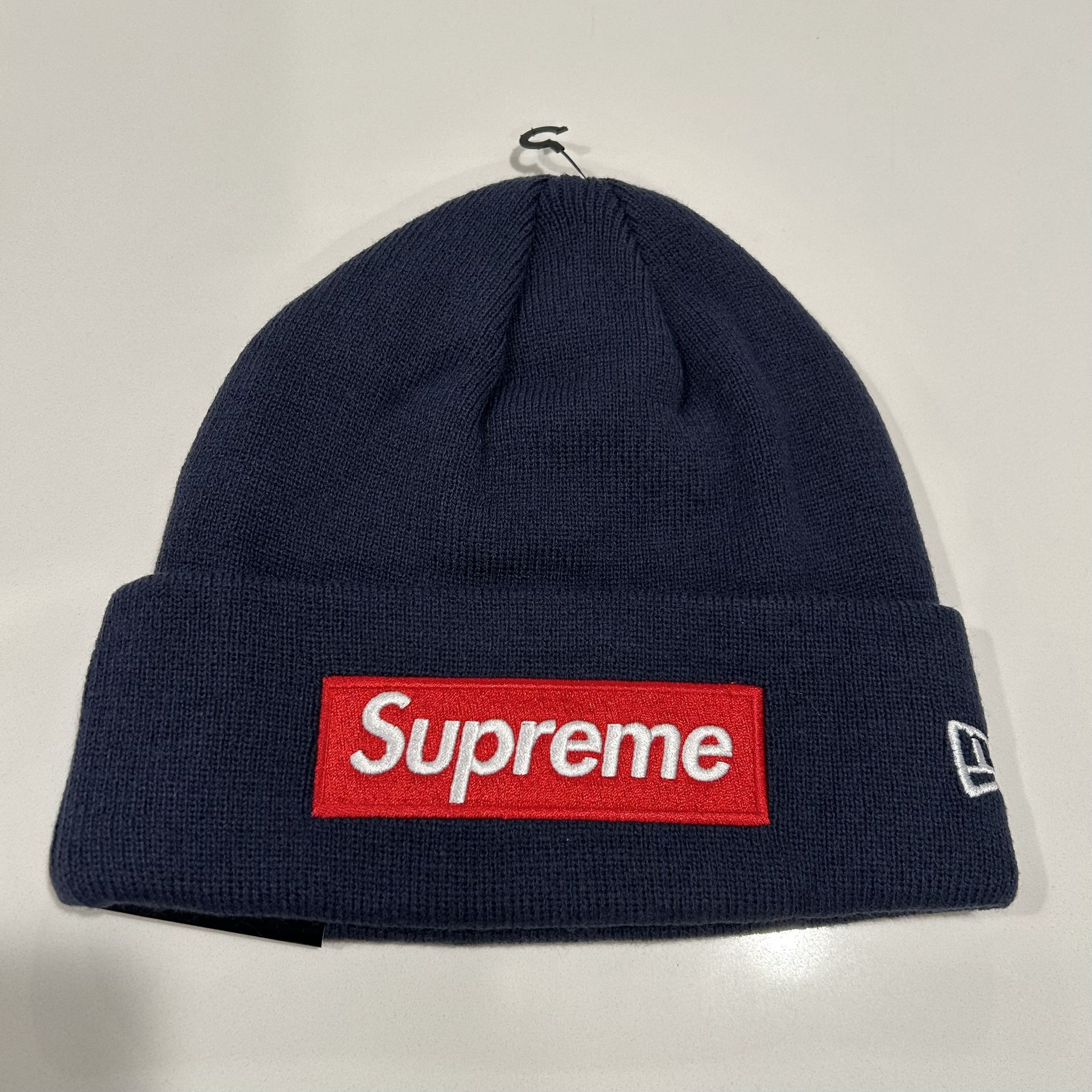 Supreme Navy Box Logo Beanie