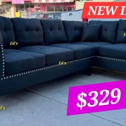 BRAND NEW 2PC SECTIONAL SOFA SET WITH ACCENT PILLOWS INCLUDED $329