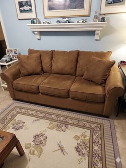 NEED GONE TODAY Microfiber 3-Piece Sofa and Oversized Armchair Set – Excellent Condition