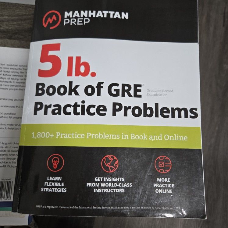 GRE Book practice Problem Like New $20