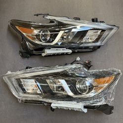 Pair 2016 2017 2018 nissan Maxima S SL SV LED DRL Projector Headlights Headlamps assembly Left Right Side 