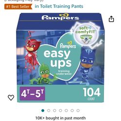 2 Boxes Of Unopened Pampers Pull Ups 4T-5T