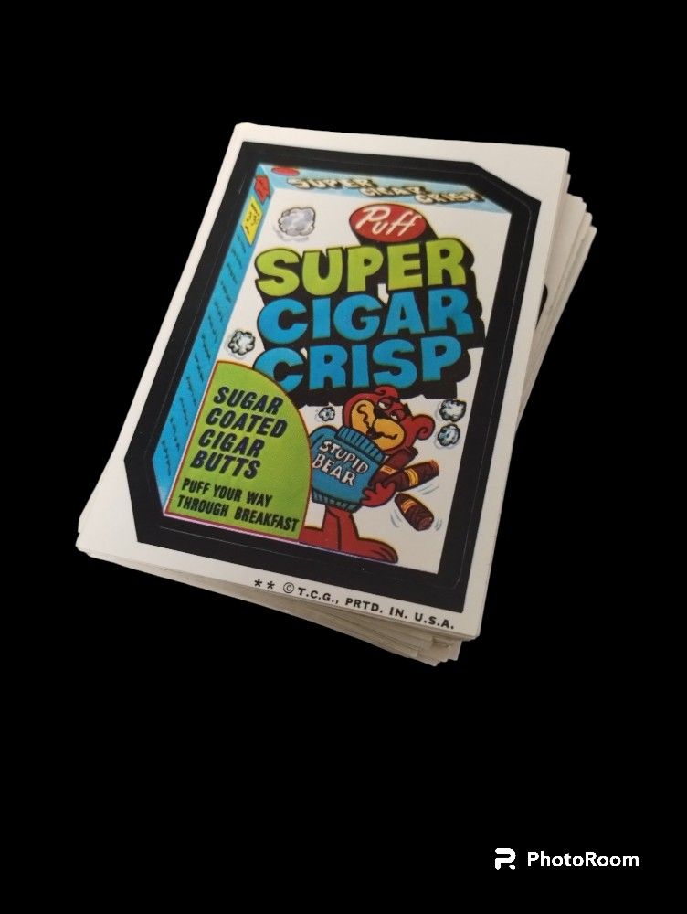 1974 Wacky Packages series 10 Topps chewing gum vintage (113 cards) great shape. Normal wear.