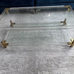 Glass & Gold Coffee Table 