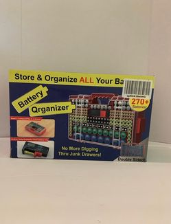 Battery Organizer Storage Holder Box Case with Tester
