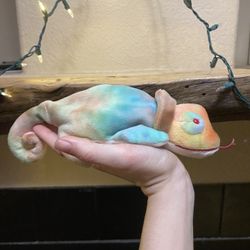 Rainbow Chameleon Beanie Baby