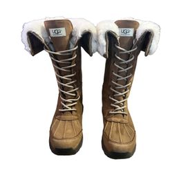 UGG ADIRONDACK III TALL BOOTS CHESTNUT WATERPROOF SHEARLING BOOTS