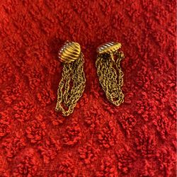 Gold Clip On Earrings 
