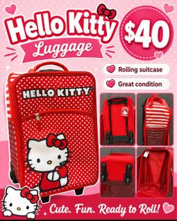 Sanrio Hello Kitty Bioworld luggage new condition