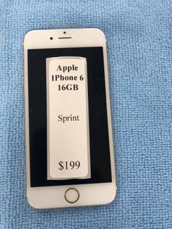 IPhone 6. 16gb unlocked Sprint will work with other companies. This Phone also has a warranty.