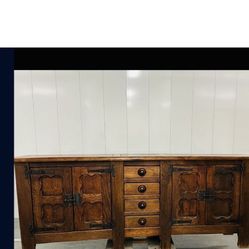 Mid Century Modern Side Board Solid Wood