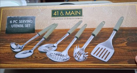 New 41 & MAIN 6 PC SERVING UTENSIL SET