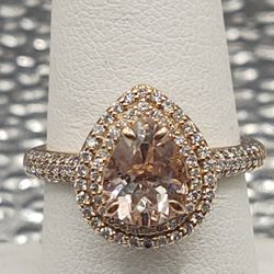 14k Rose Gold Morganite Ring 