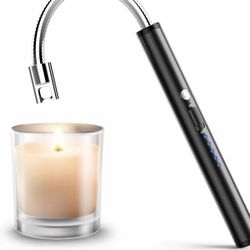 Electric Arc Lighter with Extended Flexible Neck LED Display USB Rechargeable