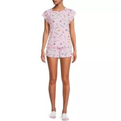 Women's Friends TV Show Pajama Set 3 PC Shirt And Shorts With No-Show Sock
