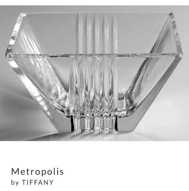 2 TIFFANY & Co METROPOLIS 4" BOWLS ~ Art Deco Style ~ Sold Together