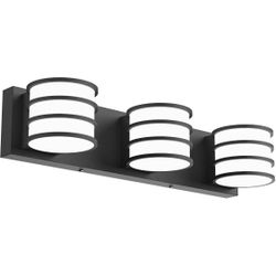 Bathroom Light Fixtures 20.5 inch Black Bathroom Vanity Light LED 6000K White Bathroom Lighting Acrylic Modern Wall Light (3 Lights)