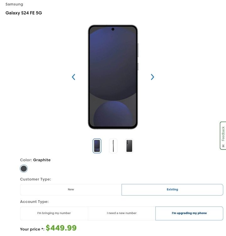 Samsung S24 FE- Cricket Wireless Only