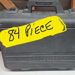84 Piece Ratcheting Set Tool Kit Mechanics 