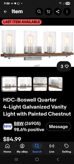 Bosswell bathroom light. Out of box. Never used