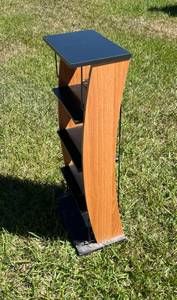 Four 4 tier shelf, shelving unit w/Black shelves