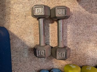 10 lb Cast Iron Hex Dumbbells (Pair)