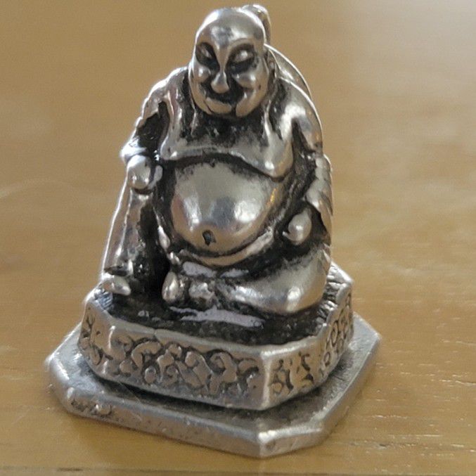Peaceful Sterling Silver Buddha Charm
