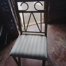 4 - Bronze  Looking  Metal  Chairs 