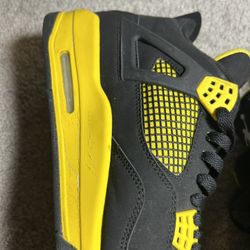 Air Jordan 4 Retro Black & Yellow “Thunder” – MENS 12 