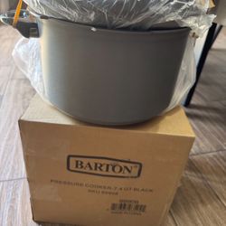 Barton 7.4Qt Pressure Canner Release Valve Canning Pressure Cooker Cooker Pot Stove Top Instant Fast Cooking Pot (7.4 Quart), Titanium 99908 barton