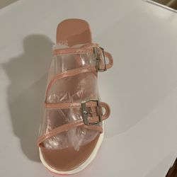 Pink Wedges Sandals Size 7.5