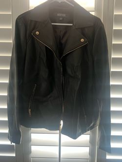 Faux leather jacket