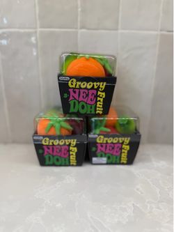 NeeDoh Groovy Fruit 3-Pack – Brand New Sealed 🍓🍊🍌