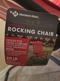 Member's Mark Portable Rocking Chair ☆NWT☆