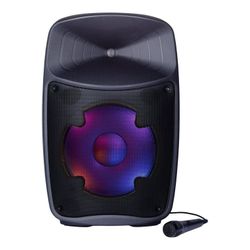 ION Audio Pro Glow Ultra High-Power Portable Bluetooth PA Speaker with Lights, Sonic Wide Audio, and Microphone, Black