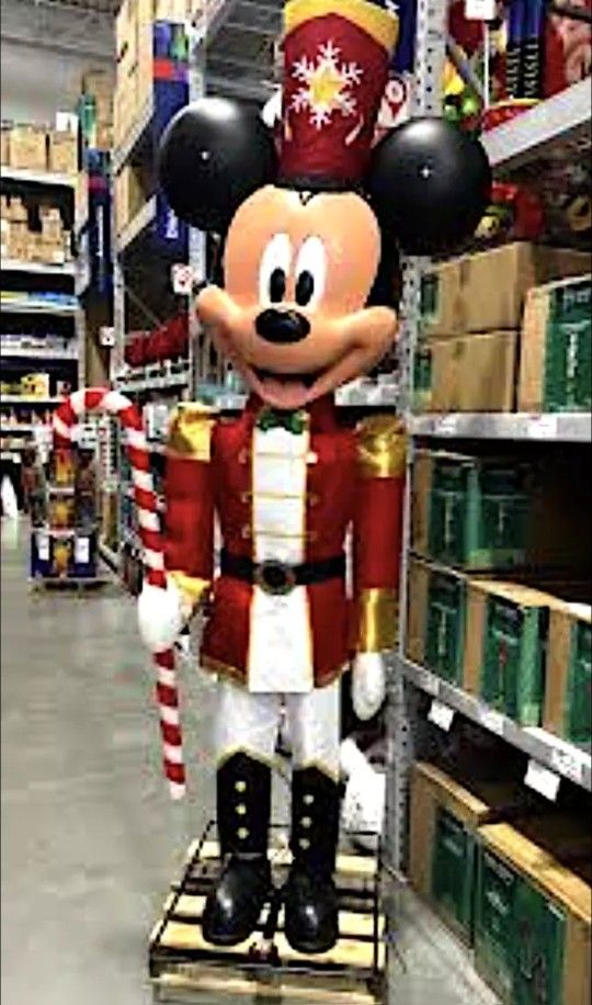 Disney Animated NUTCRACKER MICKEY MOUSE Life-size 7.5 Ft.