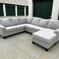 FREE DELIVERY | Grey U Sectional Sofa 