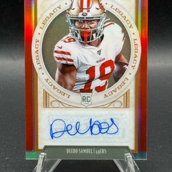 2019 Chronicles Legacy Signature Red #208 Deebo Samuel RC Auto #/50