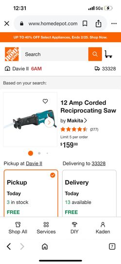 Makita Corded Reciprocating Saw