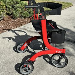 Red Drive brand Nitro Euro Rollator Walker