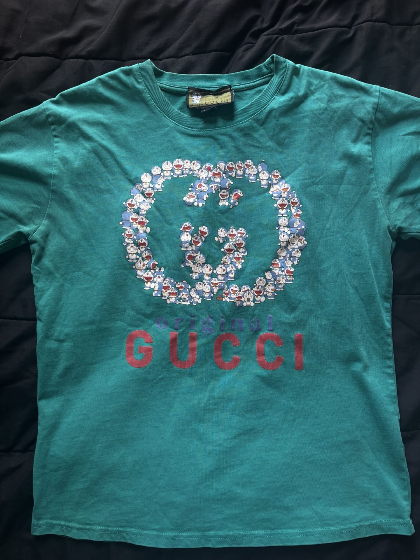 Doraemon X Gucci Collab , Teal T-shirt