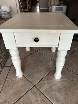 White end table