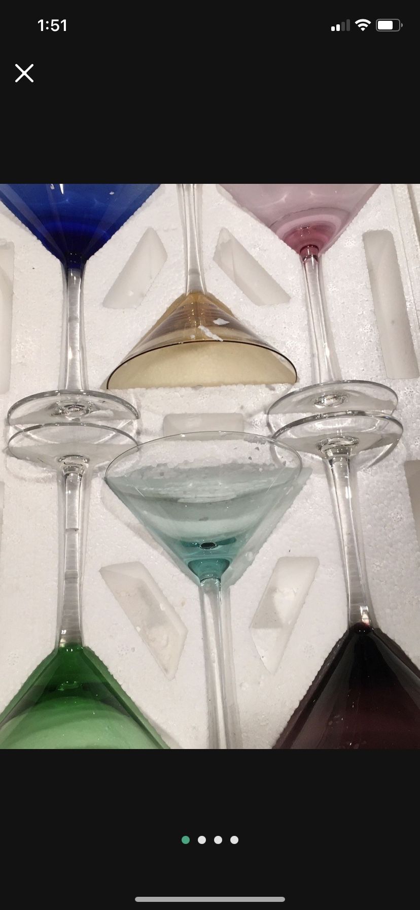 Martini Cocktail Glasses Stemware NEW